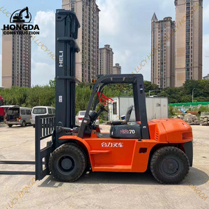 Mini chariot élévateur à fourche diesel d'occasion Heli 3.5-7 tonnes 3 mâts 4.5m moteur à bas prix Shanghai origine chariot élévateur à combustion interne - Product Image 1