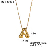 Collier Chaîne Maille Forçat Plaquée Or 18 Carats en Acier Inoxydable 2025, Vente Chaude, Hypoallergénique, avec Pendentif Alphabet 26 Lettres, Bijou Tendance pour Femme