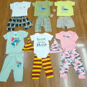 Overstock Wholesale bebê crianças algodão colorido meninas meninos conjuntos de roupas bebê crianças conjunto roupas terno