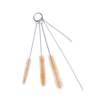 Brosse pour tubes tests de laboratoire, à poils personnalisés, 5 pièces, pour nettoyer les tuyaux et les pailles de bouteilles