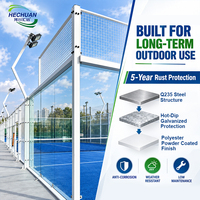 Terrain de padel classique préfabriqué certifié CE Hechuan Outdoor Training Club avec verre trempé, ensemble complet, installation facile
