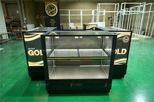 Comptoir d'exposition sur mesure pour bijouterie avec signalétique lumineuse, <span class=keywords><strong>vitrine</strong></span> de vente au détail personnalisée pour acheteurs d'or et magasins de bijoux d'<span class=keywords><strong>occasion</strong></span> - Product Image 3