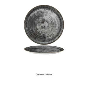 Plato para Pizza Saturnia Napoli Negro Redondo con Impresión Digital de 33 cm para Restaurante, Hotel, Suministros al por Mayor, Vajilla al por Mayor - Product Image 3