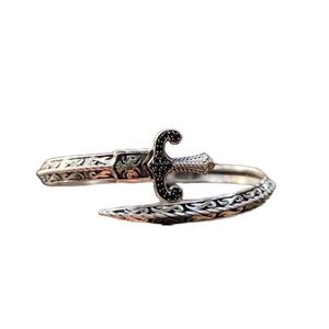 Men's Unique Sword-shape Adjustable Fine Jewelry <b>Bracelets</b> Custom Wholesale Jewelry <b>Bangles</b> <b>Silver</b> 925 Punk Charm <b>Bracelets</b> - Product Image 1