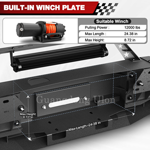 Parachoques Delantero ULON con Cabrestante de Ancho Completo para Camioneta Chevy <span class=keywords><strong>Silverado</strong></span> 1500 2014-<span class=keywords><strong>2015</strong></span>, con LED, Negro, <span class=keywords><strong>Precio</strong></span> de Fábrica - Product Image 4