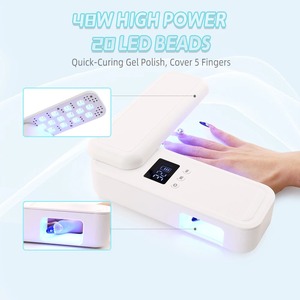 48W Cordless Rotatable UV Nail <b>Lamp</b>, Rechargeable <b>Wireless</b> Nail Dryer with UV Protection Design for Gel Polish Rhinestone Glue - Product Image 3