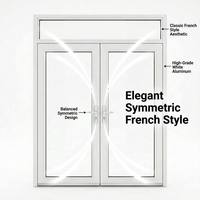 Porte à double battant chinoise moderne, durable, personnalisée, en acier inoxydable, avec verre trempé à rupture de pont thermique et étanche