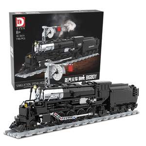 Deke 80014 <span class=keywords><strong>Bigboy</strong></span> Steam Train modelo de juguete pequeño ensamblaje de bloques de construcción de partículas regalo de plástico para juguete temático de coche - Product Image 1