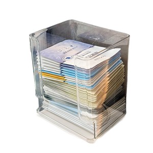 Acrylic Transparent Face Mask Storage <b>Box</b> Desktop Cosmetic Organizer Plastic Basket For <b>Makeup</b> Storage - Product Image 1