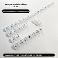 Capuchons de touches transparents à motif arabe, profil OEM Fog EM, petits, pour clavier mécanique, emballage complet