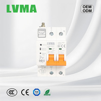 Disjoncteur différentiel LVMA RCBO 2P 4P C63 6-63A 6kA Tuya WiFi avec télécommande sur rail DIN
