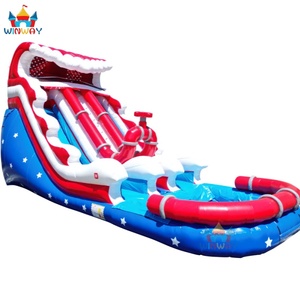 Vente flash : Grand toboggan aquatique gonflable Sunny Fun avec piscine, étoiles du sport pour le plaisir - Product Image 2