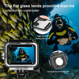 Kit d'accessoires pour boîtier étanche pour <span class=keywords><strong>GoPro</strong></span> <span class=keywords><strong>Hero</strong></span> 5 6 <span class=keywords><strong>7</strong></span> Black Action Camera, étui de protection avec filtre pour objectif + 12 pièces anti-buée - Product Image 3