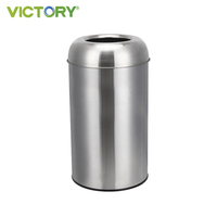 Lixeira Grande de 50L, 70L, 90L com Abertura Superior em Acabamento Satinado para Shopping e Lobby Comercial