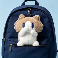 OEM ODM Personnalisé, Peluche chat désodorisante super mignonne avec cache-bouche, en polyester, breloque de sac, modèle 'Salaire Mensuel'