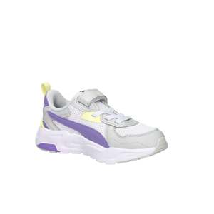 Zapatillas Puma para Niña, Color Gris, Blanco y Morado, Cierre de Velcro, Estilo Casual - Product Image 5
