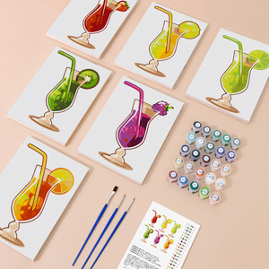 Kit di Pittura a Numeri <span class=keywords><strong>Fai</strong></span>-<span class=keywords><strong>da</strong></span>-<span class=keywords><strong>Te</strong></span> in 6 Pezzi con Cornice - Set Personalizzato di Pittura a Olio su Tela per Decorazione Murale Domestica - Product Image 5