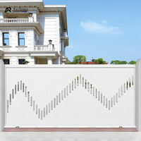 Rampe de balcon en aluminium minimaliste de luxe, extérieure, noire, à lattes horizontales, pour maison moderne, villa, appartement, DIY