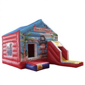 Château gonflable d'extérieur pour enfants, maison de saut pirate, combo trampoline, matériau PVC ignifuge et imperméable, personnalisable - Product Image 1