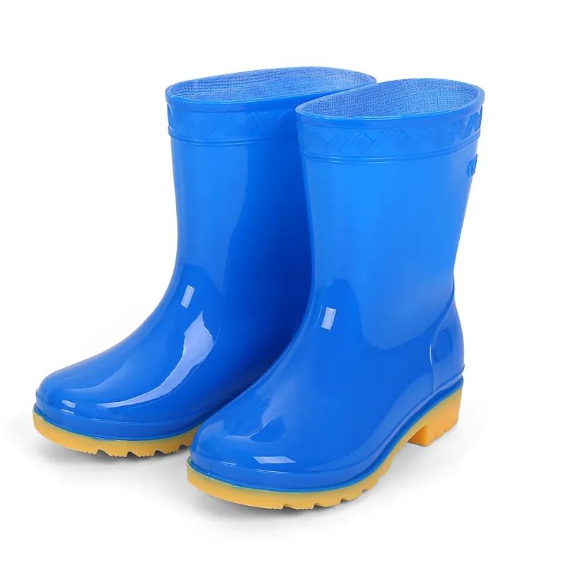 子供のための高品質の靴Pvcウェリーズ子供防水作業レインブーツキッズラバー