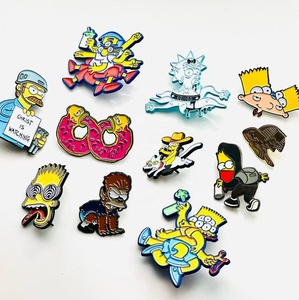 Insignias Metálicas Divertidas y Creativas de los <span class=keywords><strong>Simpson</strong></span>, Accesorios de Joyería, Artesanías Metálicas, Pins de Solapa, Fábrica de Metal en China - Product Image 4