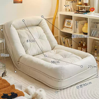 Canapé-lit pliable pour une personne paresseux moderne pouf convertible pour le salon