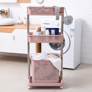 Cesto de lavandería de 2 niveles de alta calidad con estilo 2024 para una organización eficiente del hogar - Product Image 3