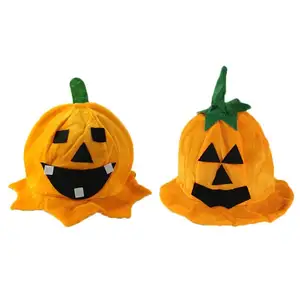 Promozionale all'ingrosso a tema ornamento per adulti bambini bambini costume zucca Halloween cappelli da strega per bambino