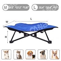 Lit surélevé pour chien OEM avec coussin amovible et lavable, lit pliable portable pour animaux de compagnie, fourniture d'usine