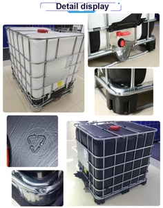 Réservoir IBC de stockage de produits chimiques en PEHD de 1000 L avec <span class=keywords><strong>cuve</strong></span> sous pression pour engrais, latex, colorants, glycérine, eau - Neuf - Product Image 6