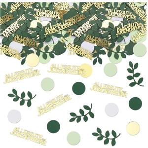 100 Pezzi Coriandoli Colorati per <span class=keywords><strong>Compleanno</strong></span> 30°, 40°, 50°, Foglie Verdi Glitterate per Decorazione Tavolo Festa di <span class=keywords><strong>Compleanno</strong></span> e Matrimonio - Product Image 5