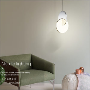 โคมไฟระย้าแบบหัวเดียวทันสมัย,โคมไฟโถงทางเดินร้านขายเสื้อผ้าอะคริลิคสร้างสรรค์ห้องนอนสไตล์นอร์ดิก - Product Image 4