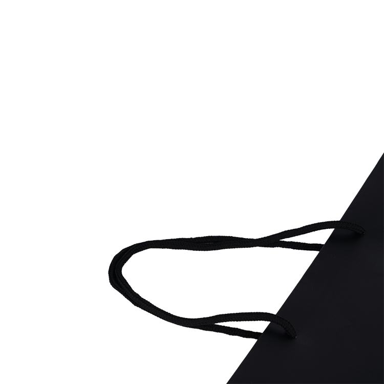 Hot shopping boutique paper bag mini clothes party black luxury gift custom logo paper bag with handle