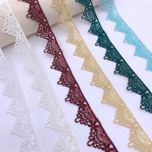 Lüks çeşitli renkler özel pembe dantel parlak kimyasal toptan dizisi dantel Trim sınır - Product Image 1