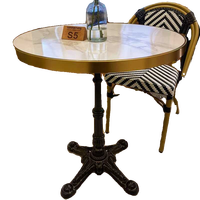 Ensemble de table et chaises 2 places en pierre, style luxe léger, pour extérieur, petite cour, balcon, démontable