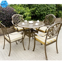 Table et chaises en bois ensembles salle à manger jardin métal pas cher Style français Style américain loisirs de plein air plastique moderne acier galvanisé