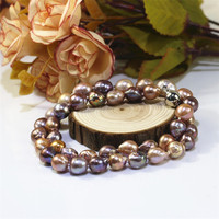 Edison baroque multicolore de 10mm, bijoux de mode de mariée naturelle 100% de bonne qualité, ensemble de perles hawaïennes pour femmes 2021