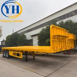 Nuestro Remolque de Plataforma Plana de 48 Pies con Panel Frontal al Precio Más Bajo en Venta |   Fabricante de <span class=keywords><strong>Remolques</strong></span> de Plataforma de 3 y 4 Ejes - Product Image 2