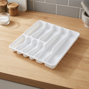 Étagère pliante en plastique blanc écologique Jumbo, durable, multifonctionnelle, organisateur de cuisine, porte-ustensiles, porte-éponge, rangement pratique - Product Image 3