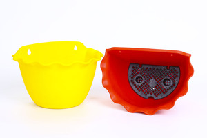 Pots de plantes muraux plats peu encombrants, couleurs vibrantes, en résine PP, pour l'intérieur et l'extérieur, fournitures de jardinage - Product Image 3