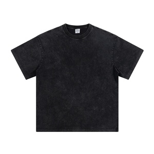 Camiseta de Verano 2025, Estilo Americano, Cuello Pequeño, Algodón Grueso, Manga Corta, Holgada, Personalizada con Logotipo Impreso - Product Image 5