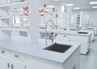 Accessoires de laboratoire Plan de travail de laboratoire Trespa Top Comptoirs résistants aux alcalis acides pour banc de travail de laboratoire personnalisable