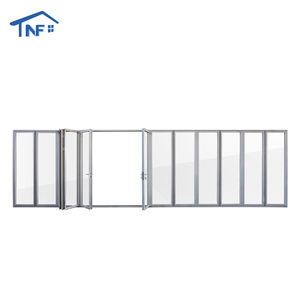<span class=keywords><strong>Porte</strong></span> <span class=keywords><strong>coulissante</strong></span> pliante accordéon moderne pour villa, extérieur, double isolation, en aluminium, verre, fibre de verre et nylon - Product Image 4