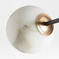 Suspension en albâtre moderne de luxe pour salle à manger et villa, en acier, avec LED, vente en gros d'usine, modèle transfrontalier, luminaire en albâtre