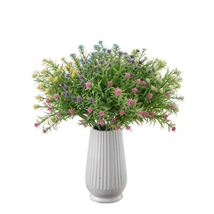 Bouquet artificiel CallaFloral de gypsophile bleu en plastique pour décoration intérieure, maison et arrangements de mariage - Product Image 5