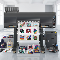 Imprimante DTF à 4 têtes I3200 24 pouces avec machine à secouer la poudre, imprimante DTF pour transfert sur t-shirts 60 cm, machine d'impression DTF