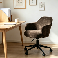 Chaise de bureau ergonomique moderne CARLFORD pour enfants, pivotante, en tissu, pour la maison et le bureau