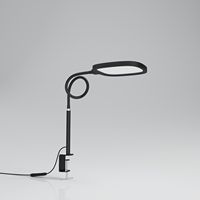 Lampe de bureau LED carrée en aluminium, protection oculaire, design moderne, commande tactile, 4 niveaux d'éclairage réglables, idéale pour l'étude et la lecture