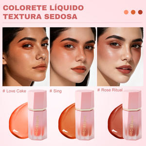 Rubor Líquido Cremoso para Maquillaje Facial HECI con Logotipo, Resistente al Agua, Tinte para Mejillas, Bajo Pedido Mínimo, Rubor Líquido Pigmentado - Product Image 4