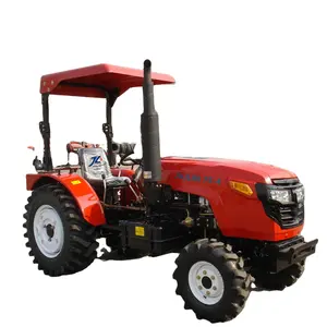 90hp 4WD roda traktor fiat mesin transmisi fiat EPA 4 traktor pertanian dengan front end loader